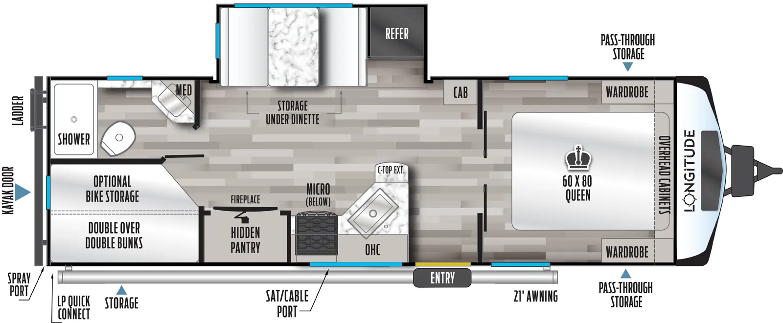 Longitude 255BH Floorplan